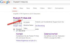 Google Cache direkt aufrufen