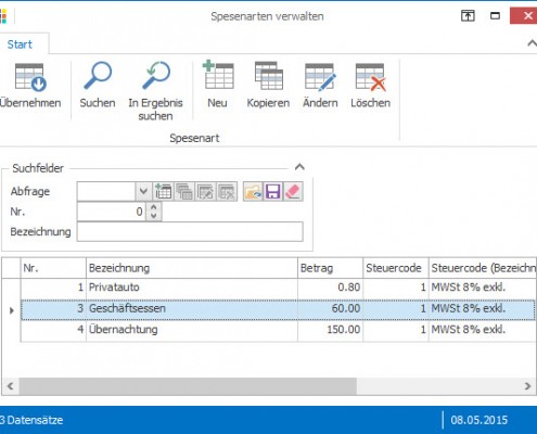 Spesen Zeiterfassung