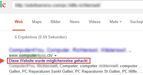 Website gehackt