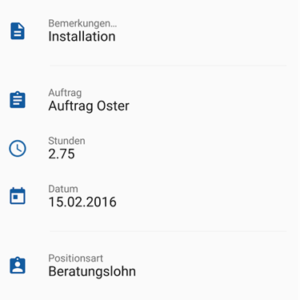 Rapport erfassen in Android